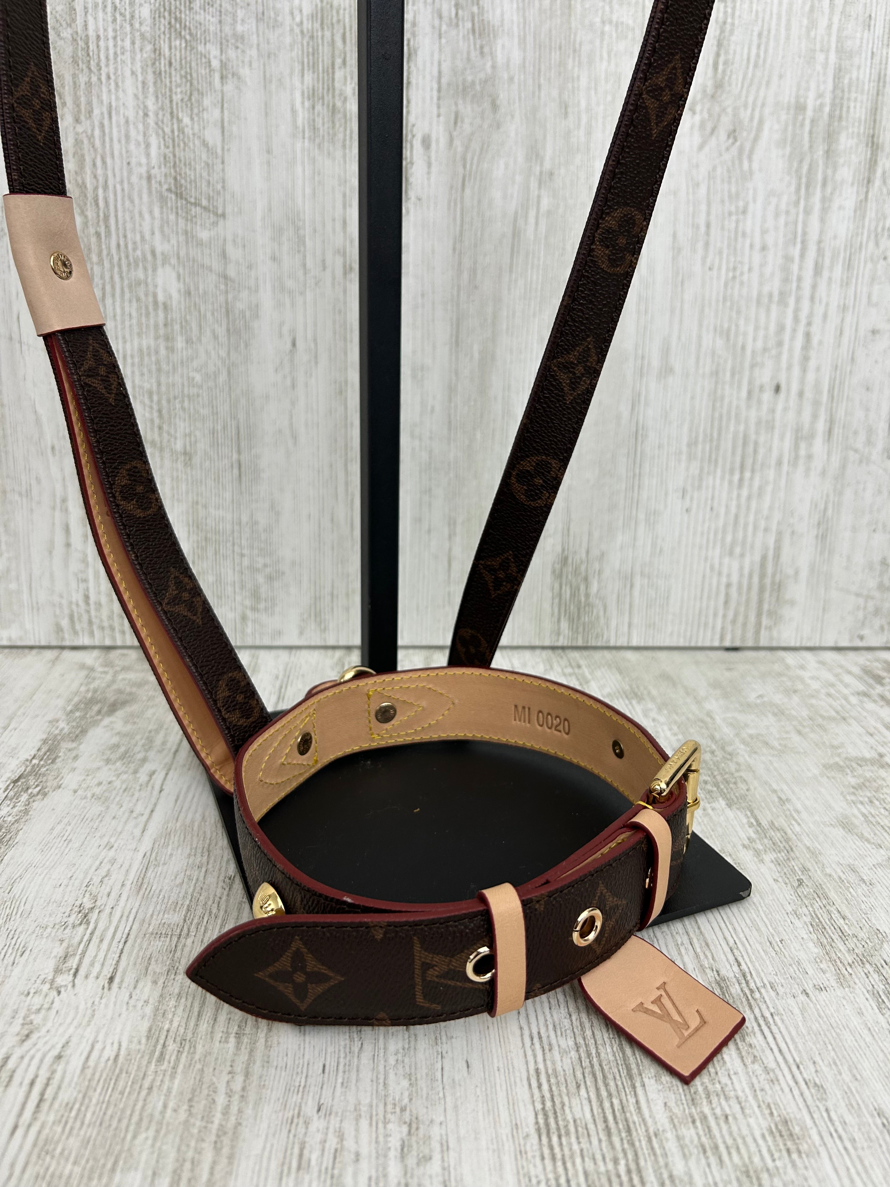 Louis Vuitton Dogs Leash Skin Set big size